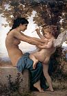 William Bouguereau Young Girl Defending herself against Cupid